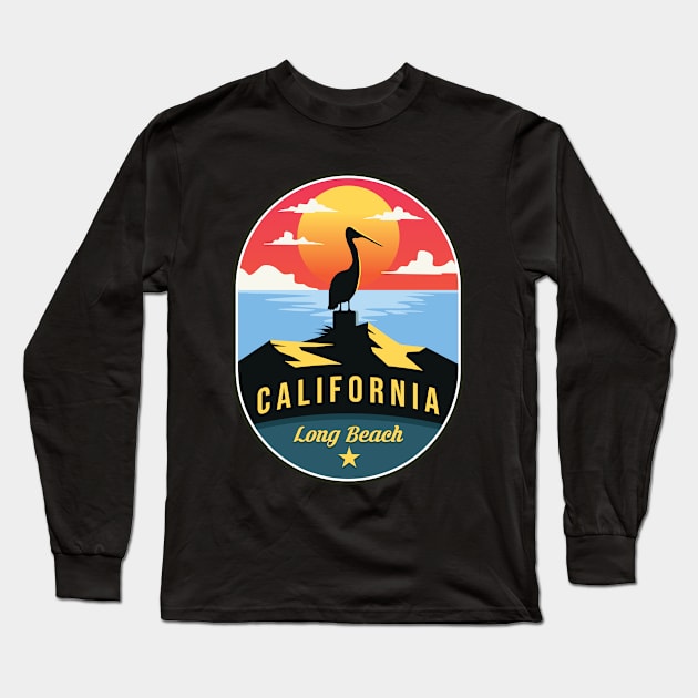 California Long Beach Long Sleeve T-Shirt by Mark Studio